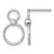 Sterling Silver Rhodium-Plated Polished Cubic Zirconia Two Circles Post Dangle Earrings