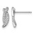 Sterling Silver Rhodium-Plated Polished Fancy Cubic Zirconia -X- Stud Earrings, 13 mm