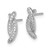 Sterling Silver Rhodium-Plated Polished Fancy Cubic Zirconia -X- Stud Earrings, 13 mm - View 2
