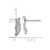 Sterling Silver Rhodium-Plated Polished Fancy Cubic Zirconia -X- Stud Earrings, 13 mm - View 3