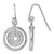 Sterling Silver Rhodium-Plated Polished and Textured Multi-Circle Dangle Shepherd Hook Drop French Wire Earrings, 36.2 mm
