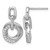 Sterling Silver Rhodium-Plated Polished Cubic Zirconia Circle Twist Dangle Earrings, 21.4 mm