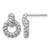 Sterling Silver Rhodium-Plated Polished Twisted Circle Stud Earrings, 12.6 mm