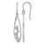 Sterling Silver Rhodium-Plated Polished Oval Bubbles Dangle French Wire Earrings, 44.8 mm