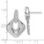 Sterling Silver Rhodium-Plated Cubic Zirconia Polished Textured Doorknocker Dangle Earrings, 23.6 mm - View 3