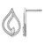 Sterling Silver Rhodium-Plated Marquise Cubic Zirconia Polished Teardrop Post Dangle Earrings, 18.6 mm