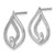 Sterling Silver Rhodium-Plated Marquise Cubic Zirconia Polished Teardrop Post Dangle Earrings, 18.6 mm - View 2