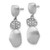 Sterling Silver Rhodium-Plated Brushed and Polished Crystal Dangle Earrings, 23.4 mm - View 2