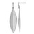 Sterling Silver Rhodium-Plated Polished and Brushed Fancy Concave Oval Dangle Earrings, 48 mm