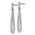 Sterling Silver Rhodium-Plated Cubic Zirconia Oval Dangle Earrings, 26.8 mm - View 2