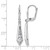 Sterling Silver Rhodium-Plated Polished Fancy Cubic Zirconia Kite-Shaped Leverback Drop Earrings, 35 mm - View 3