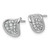 Sterling Silver Rhodium-Plated Polished Fancy Curved Cubic Zirconia Stud Earrings, 9.5 mm - View 2