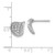 Sterling Silver Rhodium-Plated Polished Fancy Curved Cubic Zirconia Stud Earrings, 9.5 mm - View 3