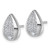 Sterling Silver Rhodium-Plated Pave Cubic Zirconia Teardrop Stud Earrings, 13.3 mm - View 2