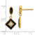 Sterling Silver Gold-Tone Cubic Zirconia and Black Enameled Dangle Earrings, 21.7 mm - View 3
