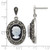 Sterling Silver Antiqued Marcasite with Black Agate and Mother of Pearl Cameo Dangle Earrings, 33.5 mm - View 3