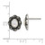Sterling Silver Antiqued Marcasite and Mother of Pearl Oval Fancy Stud Earrings, 12.5 mm - View 3