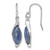 Sterling Silver Rhodium-Plated Polished Fancy Marquise Kyanite Cabochon Dangle Shepherd Hook Drop French Wire Earrings, 34.3 mm