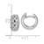Sterling Silver Rhodium-Plated Polished and Satin Cubic Zirconia Infinity Round Hinged Hoop Earrings, 13.5 mm - View 3