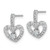 Sterling Silver Rhodium-Plated Polished Cubic Zirconia Open Heart Stud Earrings, 14.5 mm - View 2