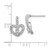 Sterling Silver Rhodium-Plated Polished Cubic Zirconia Open Heart Stud Earrings, 14.5 mm - View 3