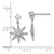 Sterling Silver Rhodium-Plated Polished Cubic Zirconia Star Post Dangle Earrings, 20.2 mm - View 3
