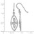 Sterling Silver Rhodium-Plated Polished Fancy Celtic Knot Dangle Shepherd Hook Drop French Wire Earrings, 35.8 mm - View 3
