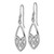 Sterling Silver Rhodium-Plated Polished Fancy Celtic Design Dangle Shepherd Hook Drop French Wire Earrings, 36.6 mm - View 2