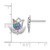 Sterling Silver Rhodium-Plated Polished Rainbow Nano Crystals Tulip Stud Earrings, 12.1 mm - View 3