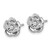 Sterling Silver Rhodium-Plated Polished White Cubic Zirconia Flower Stud Earrings, 9.6 mm - View 2