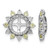 Sterling Silver Rhodium-Plated Peridot Earring Jacket, 14 mm