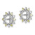 Sterling Silver Rhodium-Plated Peridot Earring Jacket, 14 mm - View 2