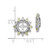 Sterling Silver Rhodium-Plated Peridot Earring Jacket, 14 mm - View 4