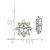 Sterling Silver Rhodium-Plated 0.007ct Diamond & Peridot Earring Jacket, 13 mm - View 4