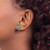 Sterling Silver Rhodium-Plated Lab-Created Emerald Earring Jacket, 14 mm - View 3