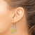 Rhodium-Plated Sterling Silver Gold-Tone Scratch-Finish Cubic Zirconia Dangle French Wire Earrings, 41 mm - View 3