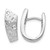 Sterling Silver Rhodium-Plated Radiant Essence Diamond-Cut Hoop Earrings, 15 mm