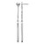 Sterling Silver Rhodium-Plated Polished Post Dangle Earrings, 56 mm