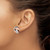 Sterling Silver Rose Rhodium-Plated Stud Earrings, 15 mm - View 3