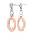 Sterling Silver Gold-Tone Post Dangle Earrings, 30 mm - View 2