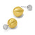 Sterling Silver Gold-Tone Cubic Zirconia Front Back Stud Earrings, 14 mm - View 5
