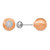 Sterling Silver Rose-Tone Cubic Zirconia Front Back Stud Earrings, 14 mm