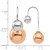Sterling Silver & Rose-Tone Dangle Earrings, 29 mm - View 4