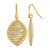 Sterling Silver Gold-Tone Shepherd Hook Drop French Wire Earrings, 46 mm