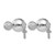 Sterling Silver Rhodium-Plated Cubic Zirconia Cross Front and Back Stud Earrings, 19 mm - View 2