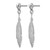 Sterling Silver Rhodium-Plated Leaf Post Dangle Earrings, 39 mm - View 2
