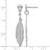 Sterling Silver Rhodium-Plated Leaf Post Dangle Earrings, 39 mm - View 4