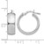 Sterling Silver Rhodium-Plated Hoop Earrings, 20 mm - View 4
