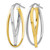 Sterling Silver Gold-Tone Polished Hoop Earrings, 38 mm - View 2