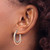 Rhodium-Plated Sterling Silver Rose-Tone Diamond-Cut Hoop Earrings, 25 mm - View 3